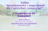 Taller “Ajuntaments i seguiment de l’activitat comercial”