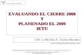 EVALUANDO EL CIERRE 2008 Y PLANENADO EL 2009 IETU
