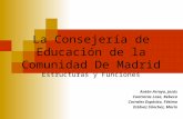 La Consejería de Educación de la Comunidad De Madrid Estructuras y Funciones
