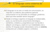El lenguaje como sistema de comunicación