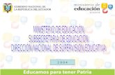 MINISTERIO DE EDUCACIÓN SUBSECRETARIA DE EDUCACIÓN DIRECCIÓN NACIONAL DE SUPERVISIÓN EDUCATIVA