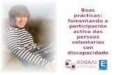 Boas prácticas: fomentando a participación activa das persoas voluntarias con discapacidade