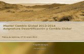 Master Cambio Global 2013-2014 Asignatura Desertificación y Cambio Global