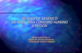 NIVELES DE ARSENICO  EN AGUA PARA CONSUMO HUMANO  II REGIÓN