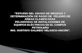 “ ESTUDIO DEL GRADO DE RIESGOS Y  DETERMINACIÓN DE RADIO DE  PELIGRO DE ÁREAS CLASIFICADAS