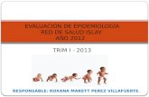 EVALUACIÓN DE EPIDEMIOLOGÍA RED DE SALUD ISLAY  AÑO 2012   TRIM I - 2013