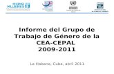 Informe del Grupo de Trabajo de Género de la CEA-CEPAL  2009-2011