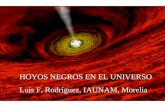 HOYOS NEGROS EN EL UNIVERSO Luis F. Rodríguez, IAUNAM, Morelia