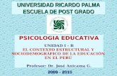 UNIVERSIDAD RICARDO PALMA ESCUELA DE POST GRADO