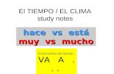 El TIEMPO / EL CLIMA study notes
