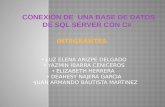 CONEXIÓN DE  UNA BASE DE DATOS DE SQL SERVER CON C#