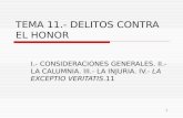 TEMA 11.- DELITOS CONTRA EL HONOR