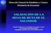VALIDACIÓN DE LA HOJA DE RUTA DE EL SALVADOR