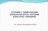 TUTORÍA Y ORIENTACIÓN  EDUCATIVA EN EL SISTEMA EDUCTIVO  PERUANO