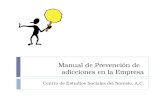 Manual de Prevención de   adicciones en la Empresa