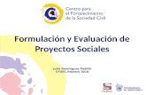 Formulación y Evaluación de Proyectos Sociales