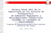 Programa de Descentralización y Buen Gobierno Defensoría del Pueblo Lima, abril 2012
