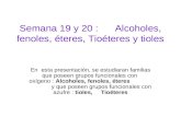 Semana 19 y 20 :      Alcoholes, fenoles, éteres, Tioéteres y tioles