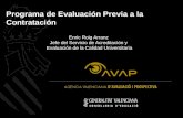 Programa de Evaluación de la AVAP (II)