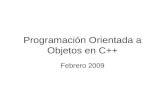 Programación Orientada a Objetos en C++