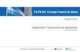 Agosto 2012 DONACIÓN Y TRASPLANTE EN ARGENTINA ESTADO ACTUAL