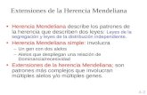 Extensiones  de la  Herencia Mendeliana
