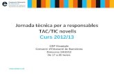 Jornada tècnica per a responsables  TAC/TIC novells Curs 2012/13