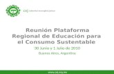 Reunión Plataforma Regional de Educaci ó n para el Consumo Sustentable