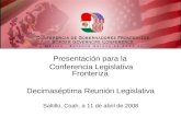Presentación para la  Conferencia Legislativa Fronteriza