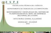 ESCUELA POLITÉCNICA DEL  EJÉRCITO DEPARTAMENTO DE CIENCIAS DE LA COMPUTACIÓN