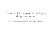 Tema 5. El lenguaje de la lógica de primer orden