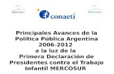 Principales Avances de la Política Pública Argentina 2006-2012  a la luz de la