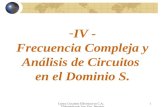 IV - Frecuencia Compleja y Análisis de Circuitos  en el Dominio S.