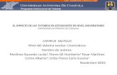 EL IMPACTO DE LAS TUTORÍAS EN ESTUDIANTES DE NIVEL UNIVERSITARIO UNIVERSIDAD AUTÓNOMA DE COAHUILA