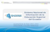 Sistema Nacional de  Información de la  Educación Superior del Ecuador