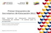 Primer Encuentro de Secretarios de Educación 2012