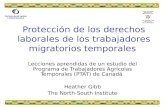 Protección de los derechos laborales de los trabajadores migratorios temporales