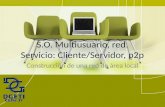 S.O. Multiusuario, red. Servicio: Cliente/Servidor , p2p