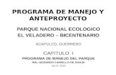 PROGRAMA DE MANEJO Y ANTEPROYECTO