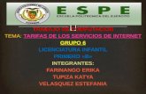 TRABAJO DE COMPUTACION TEMA:  TARIFAS DE LOS SERVICIOS DE INTERNET GRUPO 6 LICENCIATURA INFANTIL