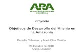 Proyecto Objetivos de Desarrollo del Milenio en la Amazonía