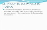 DEFINICION DE LOS PAPELES DE TRABAJO