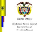 Ministerio de Defensa Nacional  Secretaría General  Dirección de Finanzas