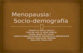 Menopausia : Socio - demograf í a
