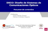 DSCO: Diseño de Sistemas de Comunicaciones Ópticos Resumen de contenidos