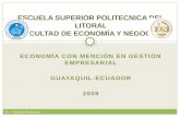 ESCUELA SUPERIOR POLITECNICA DEL LITORAL  FACULTAD DE ECONOMÍA Y NEGOCIOS