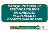 MANEJO INTEGRAL DE RESIDUOS SÓLIDOS EN UNIDADES RESIDENCIALES DECRETO 0440 DE 2009