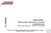 BOLIVAR :  Mercado laboral y crisis económica