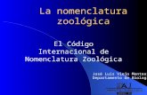 La nomenclatura zoológica