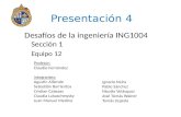 Desafíos de la ingeniería ING1004  Sección 1     Equipo 12